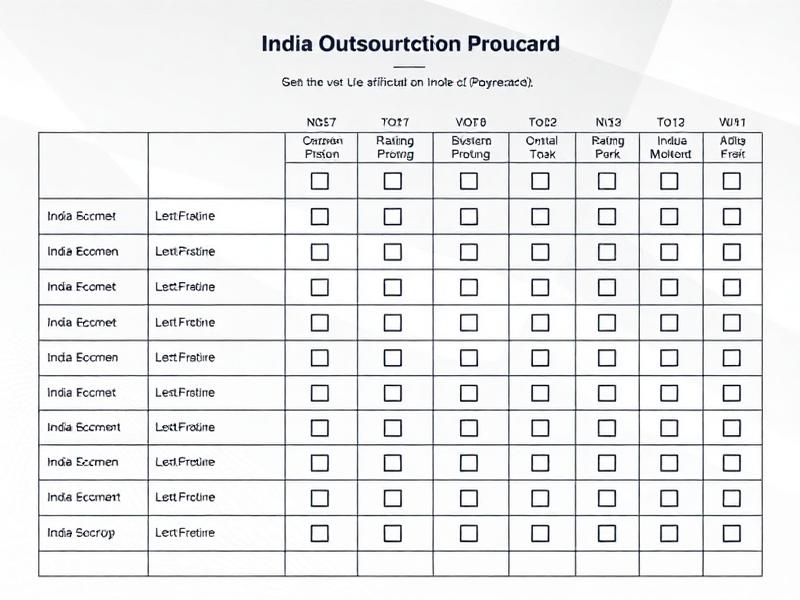India Outsourcing Provider Evaluation Scorecard